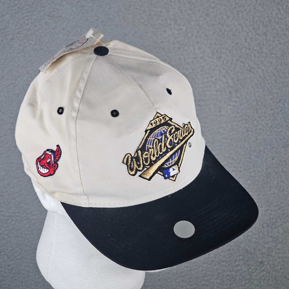Competitor Hat Mens OSFA 1995 World Series Cleveland Indians Snapback Wahoo VTG